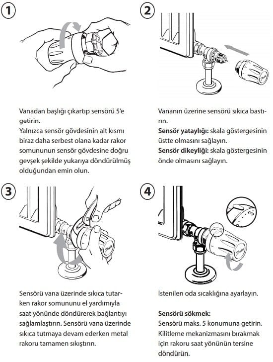 Vaillant termostatik vana montaj